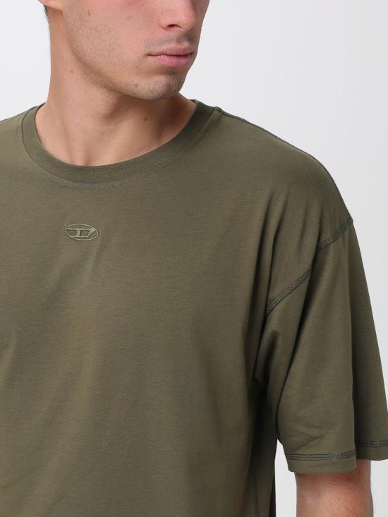 25FW 디젤 반팔 티셔츠 A215620PLAT 5AF Green - DIESEL