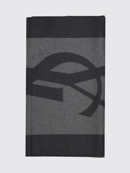 25FW 생로랑 실크 자카드 캐시미어 스카프 7948613Y009 1261 Grey