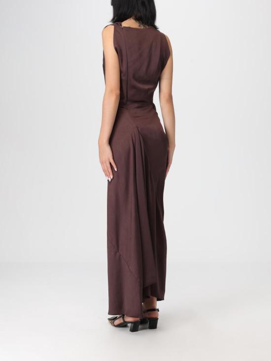 25FW 비비안웨스트우드 롱 원피스 110103A5W01AD D401 Brown - VIVIENNE WESTWOOD
