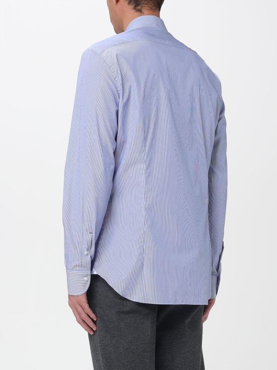 25FW 마짜렐리 셔츠 4562 RIGA CELESTE E BIANCA Striped - MAZZARELLI