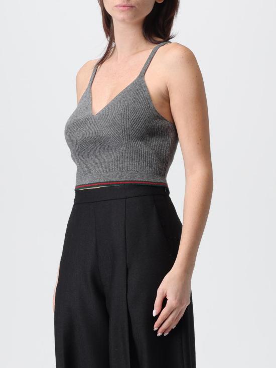 25FW 구찌 티셔츠 민소매 탑 나시 티셔츠 민소매  나시 834024XKEVL 1073 Grey - GUCCI