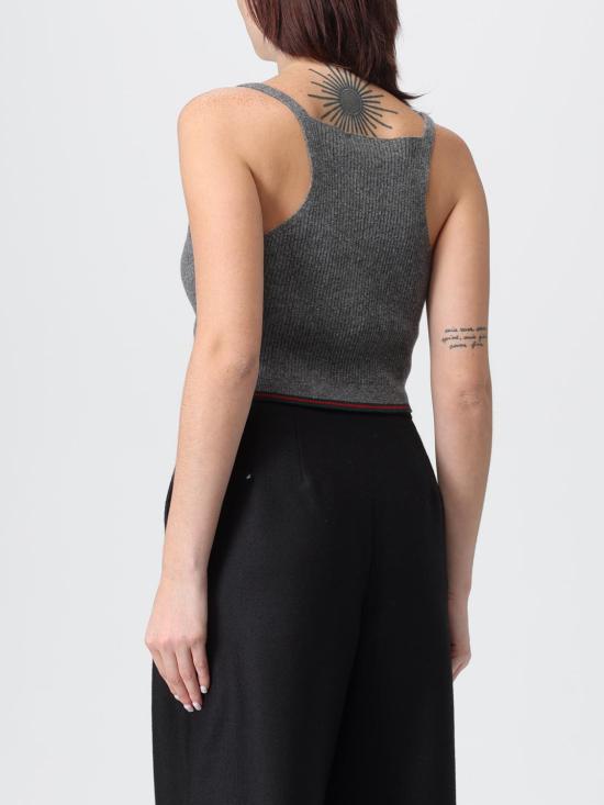 25FW 구찌 티셔츠 민소매 탑 나시 티셔츠 민소매  나시 834024XKEVL 1073 Grey - GUCCI