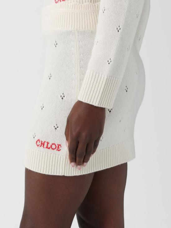 25FW 끌로에 숏 스커트 CH25WMJ06590 107 White - CHLOE