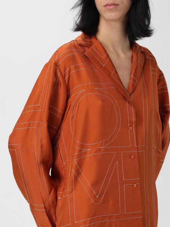 25FW 토템 셔츠 241WRT976FB0089 161 Brown - TOTEME