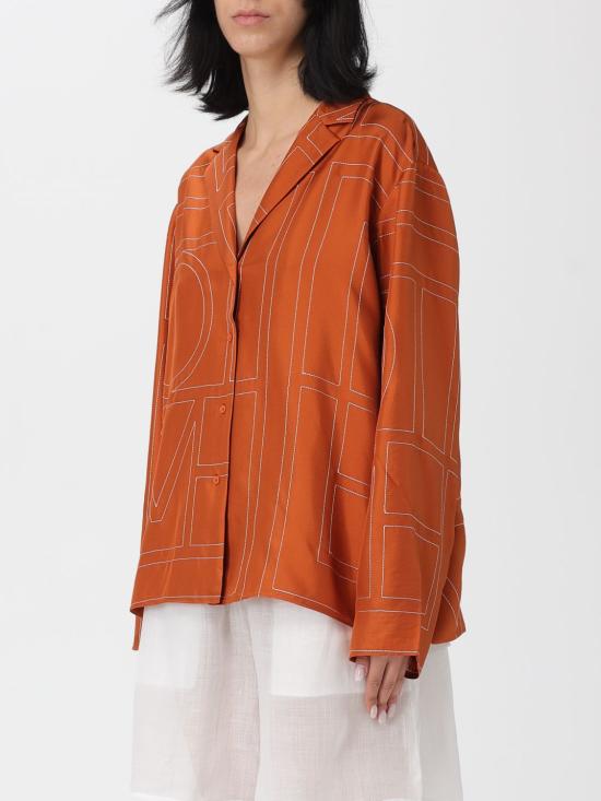 25FW 토템 셔츠 241WRT976FB0089 161 Brown - TOTEME