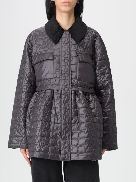 25FW 가니 퀼팅 미디 자켓 W0964 252 Grey