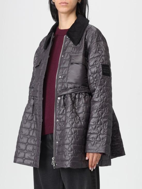 25FW 가니 퀼팅 미디 자켓 W0964 252 Grey - GANNI