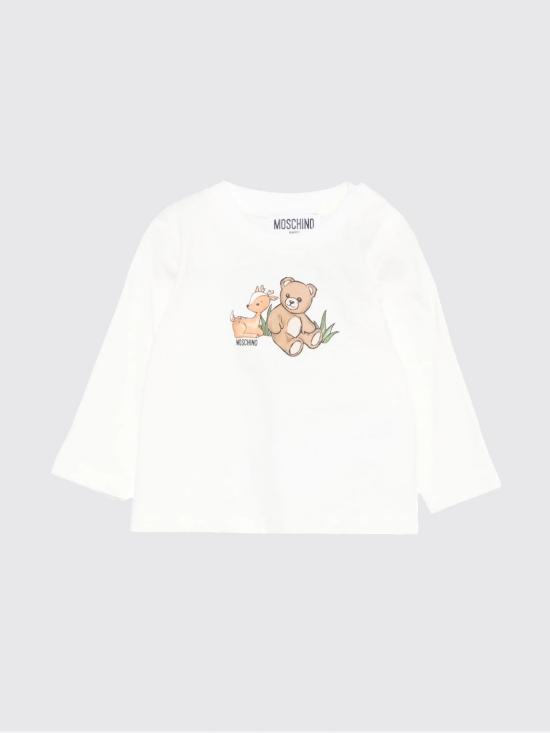 25FW [키즈] 모스키노 티셔츠 MYO00RLAA10 10063 White