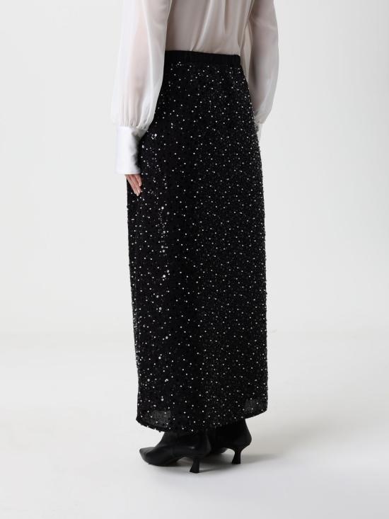 25FW 엠포리오 아르마니 롱 스커트 EW003854TE16864 FC187 Black - EMPORIO ARMANI