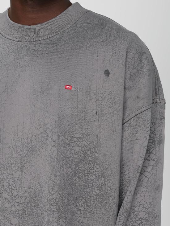 25FW 디젤 긴팔 티셔츠 A193060PLBV93RA GREY DOM - DIESEL