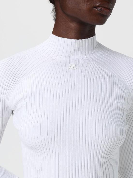 25FW 쿠레쥬 터틀넥 325MPU251FI0001 0001 White - COURREGES