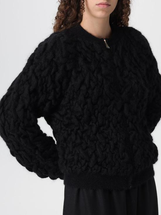 25FW 파비아나 필리피 모헤어 봄버 자켓 MAD225F503D504 825 Black - FABIANA FILIPPI