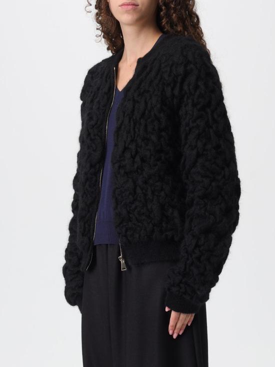 25FW 파비아나 필리피 모헤어 봄버 자켓 MAD225F503D504 825 Black - FABIANA FILIPPI