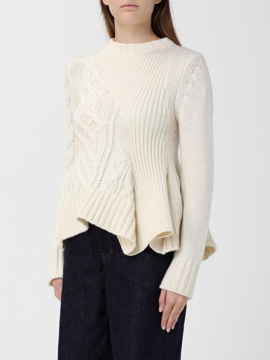 25FW 사카이 스웨터 2508054 151 White - SACAI