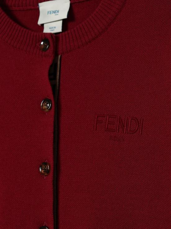 25FW [키즈] 펜디 풀오버 JFG233AUKU F1SAY Burgundy - FENDI