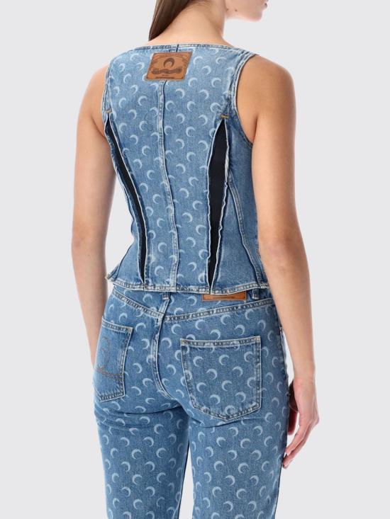 25FW 마린세르 민소매 티셔츠 WTO408BCDEN0002 BL05 Blue - MARINE SERRE