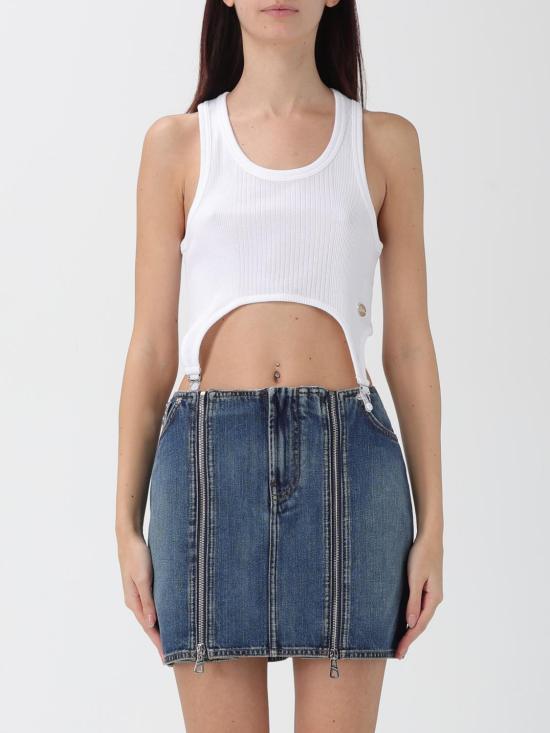 25FW 장 폴 고티에 민소매 티셔츠 BR013J014 01 White