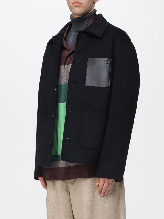 25FW 로에베 코트 H526Y02W93 1100 Black - LOEWE