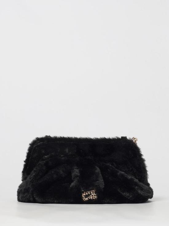 25FW 시크릿 폰 폰 클러치/파우치 MARGARET FUR CLUTCH M Black