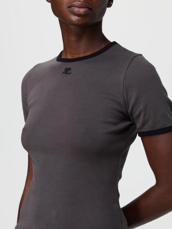 25FW 쿠레쥬 반팔 티셔츠 125JTS017JS0203 B212 Grey - COURREGES