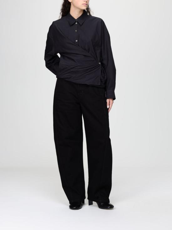 25FW 르메르 스트레이트 칼라 트위스트 셔츠 스트레이트 칼라 트위스트  SH1141LF1500 998 Blue - LEMAIRE