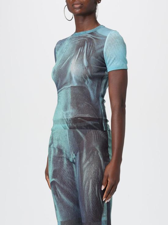 25FW 장 폴 고티에 반팔 티셔츠 TO313M004P 5557 Blue - JEAN PAUL GAULTIER