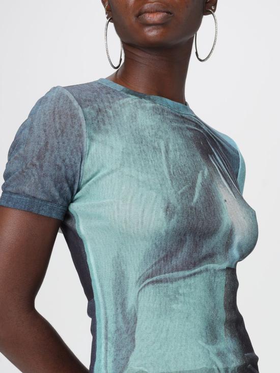 25FW 장 폴 고티에 반팔 티셔츠 TO313M004P 5557 Blue - JEAN PAUL GAULTIER