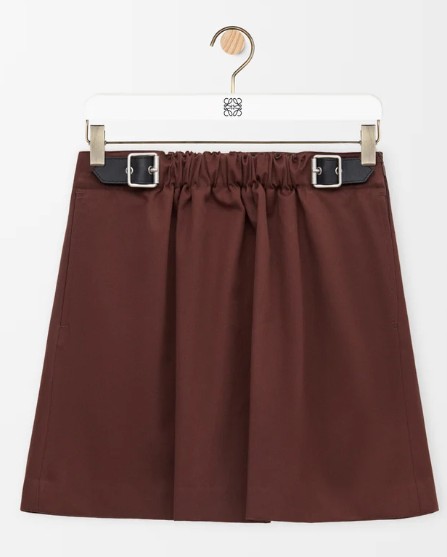 25FW 로에베 스커트 S540Y08XBT 5539 COFFEE