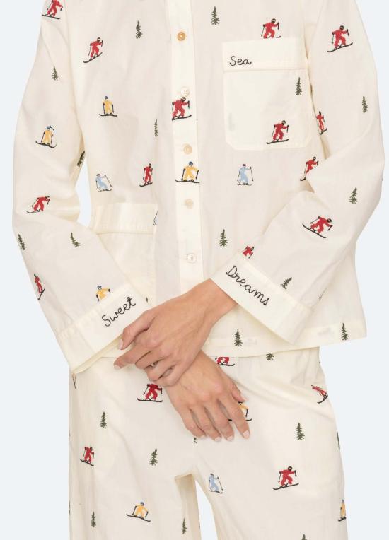  씨뉴욕 라운지 웨어 시 니 위니프레드 파자마 세트 크림 - SEA NY