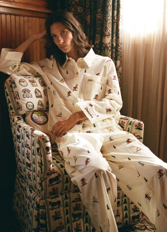  씨뉴욕 라운지 웨어 시 니 위니프레드 파자마 세트 크림