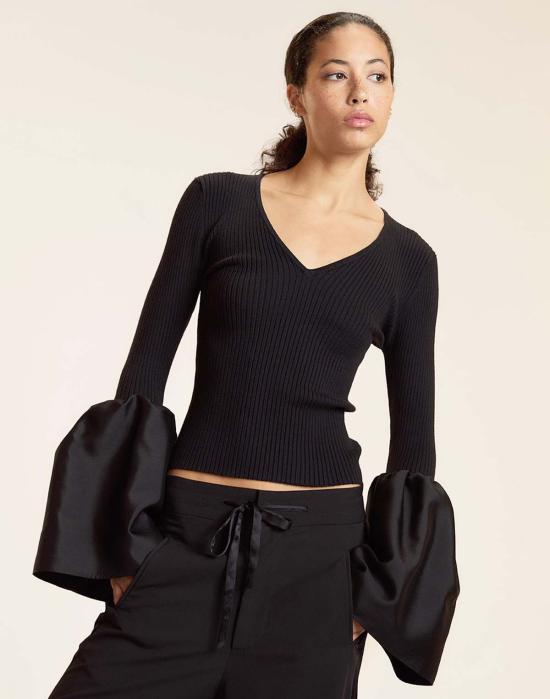  신시아 로리 블라우스 신시아 로울리 피오나 탑 블랙 - CYNTHIA ROWLEY