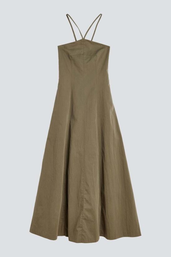  아워레가시 롱 원피스 아워 레거시 솔라로 세이지 타이드 코튼 나일론 포이즈 드레스 - OUR LEGACY