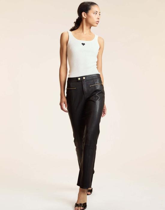  신시아 로리 블라우스 신시아 로울리 하트 자수 니트 탑 화이트 - CYNTHIA ROWLEY