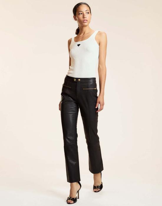  신시아 로리 블라우스 신시아 로울리 하트 자수 니트 탑 화이트 - CYNTHIA ROWLEY