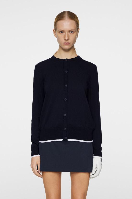  제이린드버그 요안나 니티드 가디건 GWKW12008 6855 JL NAVY DOM - J LINDEBERG