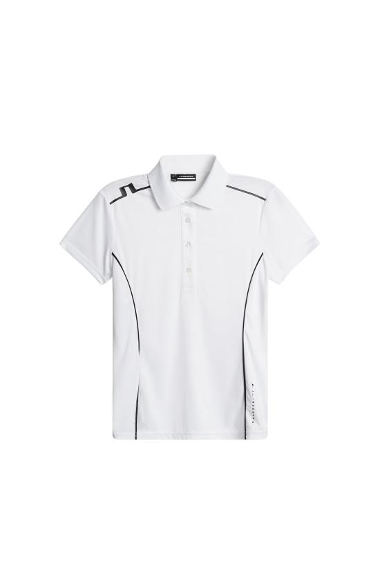  제이린드버그 레일라 반소매 폴로 셔츠 GWJT11813 0000 WHITE DOM