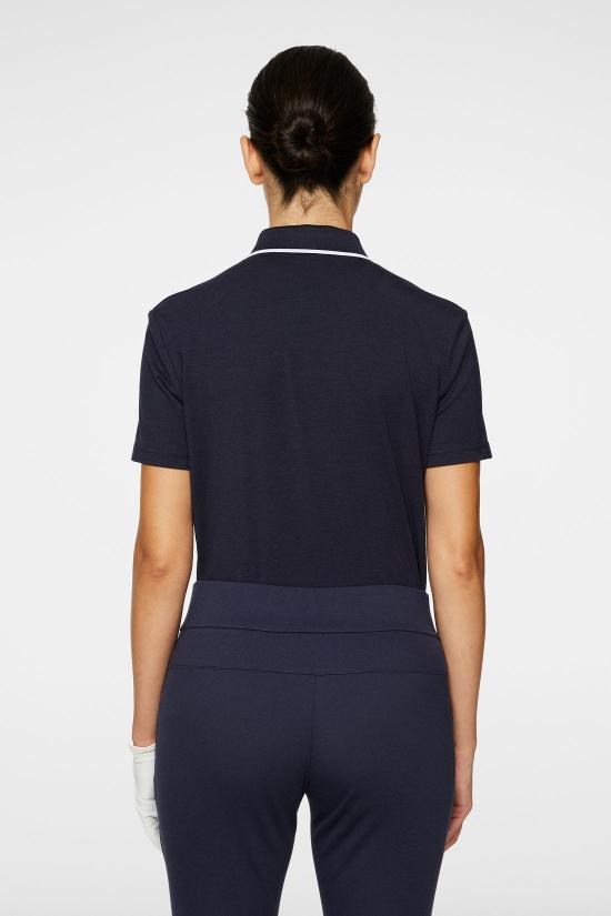  제이린드버그 폴로 티셔츠 GWJT107266881 NAVY MELANGE DOM - J LINDEBERG
