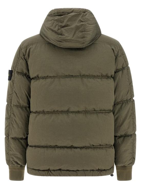 25FW 스톤 아일랜드 나일론 메탈 에코닐 후드 다운 파카 K2S154100088S0019V0054 GREEN - STONE ISLAND