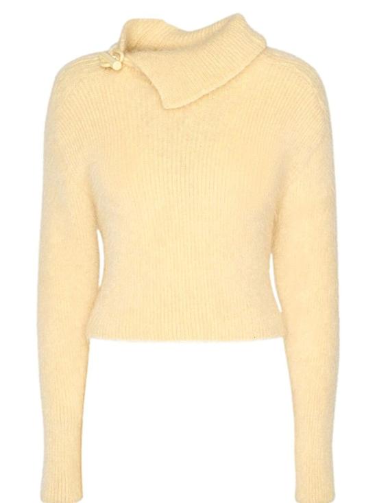 25SS 자크뮈스 긴팔 티셔츠 243KN545 2317 Giallo Yellow