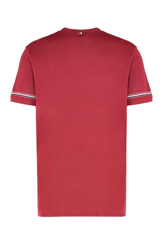 25FW 톰브라운 반팔 티셔츠 MJS247AJ0129 615 RED - THOM BROWNE