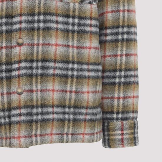 25FW 버버리 체크 울 오버셔츠 8110913 B1001 BEIGE IP CHECK NUDE NEUTRALS - BURBERRY