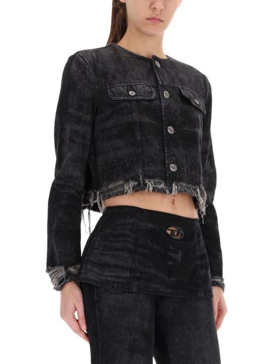 25FW 디젤 데님 자켓 A21616 007DB02 Black - DIESEL