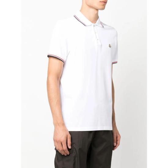 25FW 몽클레어 폴로 티셔츠 84556 8A703 00 001 WHITE WHITE - MONCLER