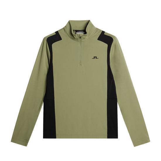  제이린드버그 긴팔 티셔츠 GMJS12062 M311 OIL GREEN DOM