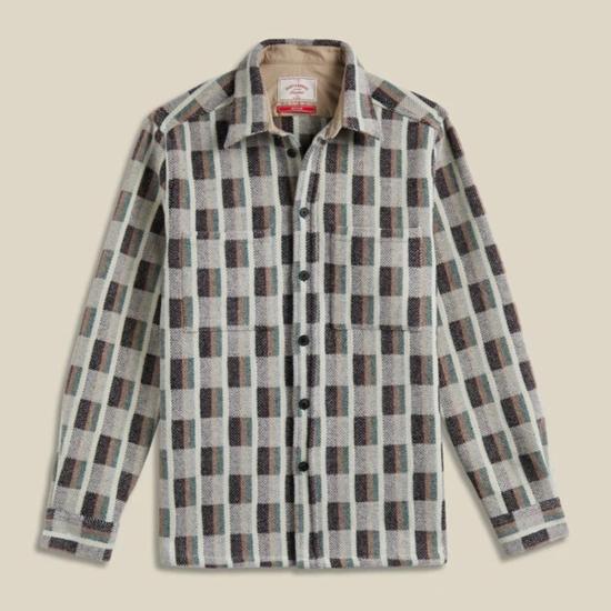  포르투기스플란넬 자켓 포르투갈 플란넬 메리노 자카드 오버셔츠