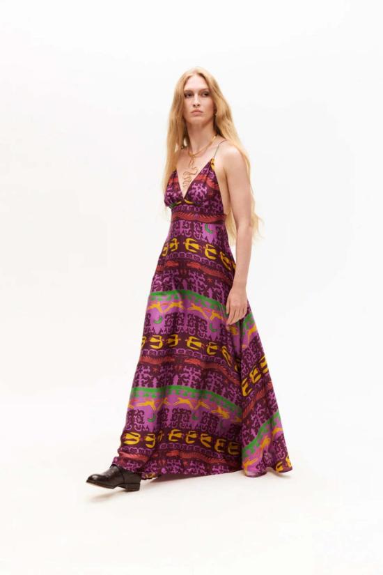  캐롤리나 케이 롱 원피스 캐롤라이나 K 스타 드레스 드래곤 호스 멀티 - CAROLINA K