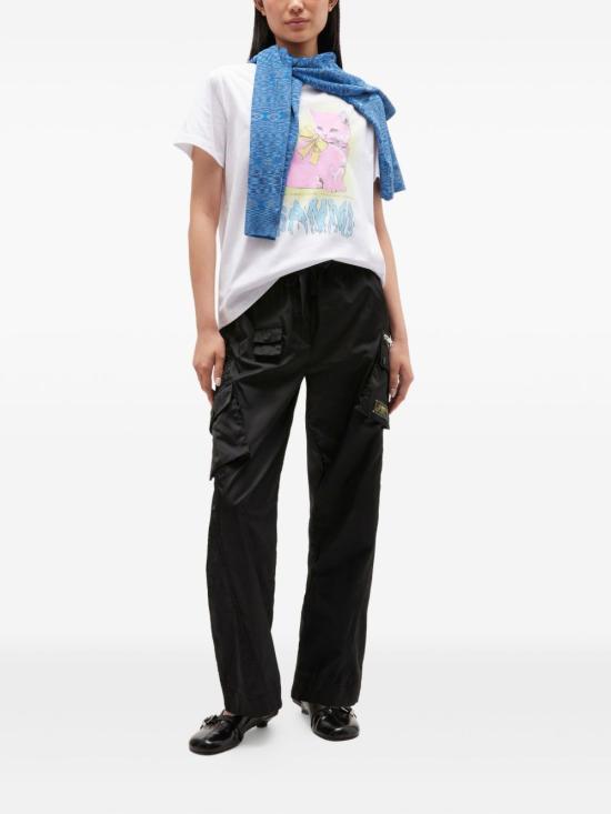 25FW 가니 반팔 티셔츠 T4339 151 White - GANNI