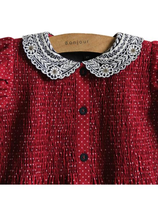 25FW [키즈] 봉주르 원피스 BJ31 AW25K REDWINE - BONJOUR