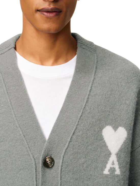 25FW 아미 가디건 UKC365D KN0135058 Grey - AMI