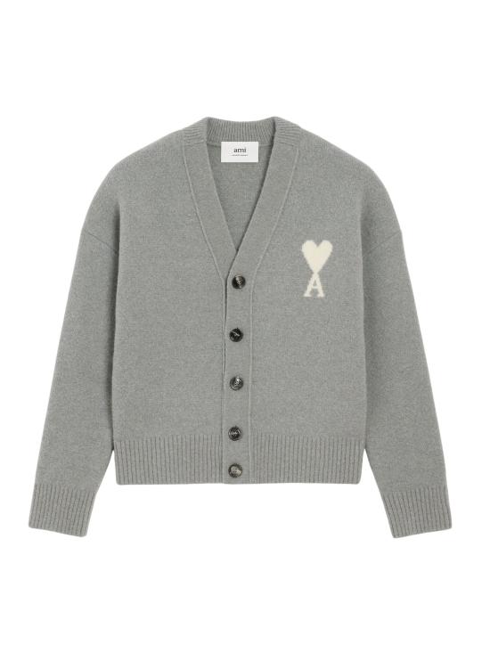 25FW 아미 가디건 UKC365D KN0135058 Grey - AMI